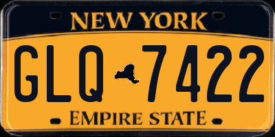 NY license plate GLQ7422
