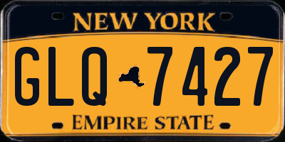 NY license plate GLQ7427
