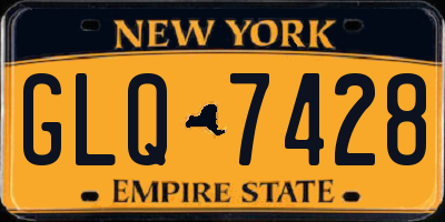 NY license plate GLQ7428