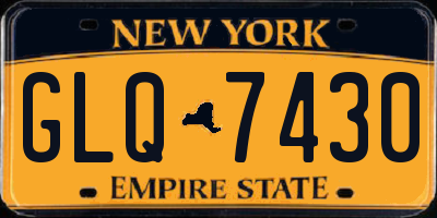 NY license plate GLQ7430