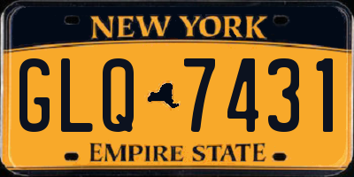 NY license plate GLQ7431
