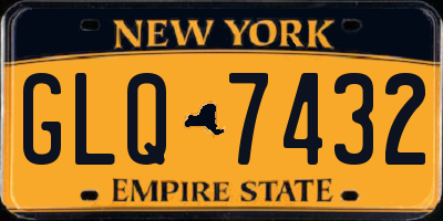 NY license plate GLQ7432