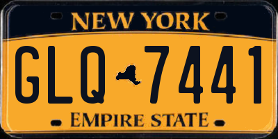 NY license plate GLQ7441