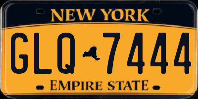 NY license plate GLQ7444