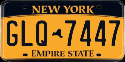 NY license plate GLQ7447