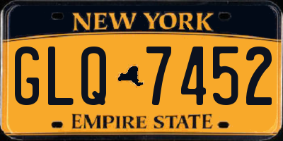 NY license plate GLQ7452