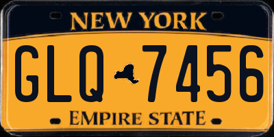 NY license plate GLQ7456