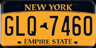 NY license plate GLQ7460