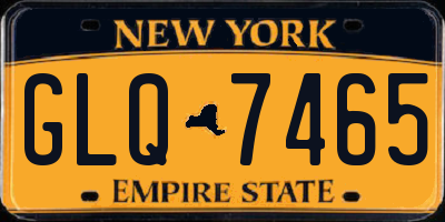 NY license plate GLQ7465