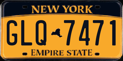 NY license plate GLQ7471