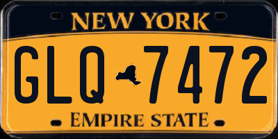NY license plate GLQ7472