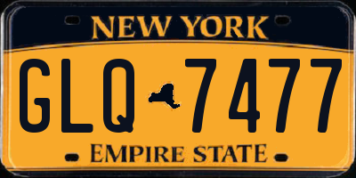 NY license plate GLQ7477