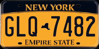 NY license plate GLQ7482