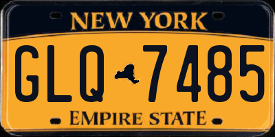 NY license plate GLQ7485