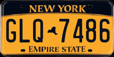 NY license plate GLQ7486