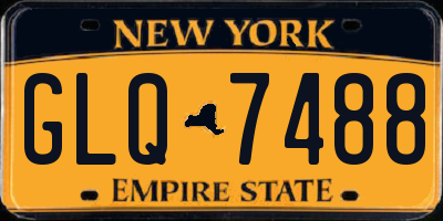 NY license plate GLQ7488