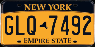 NY license plate GLQ7492
