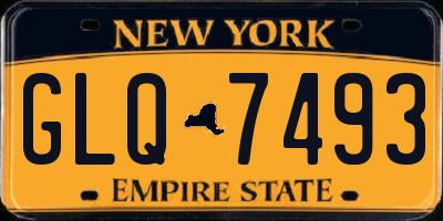 NY license plate GLQ7493