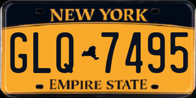 NY license plate GLQ7495