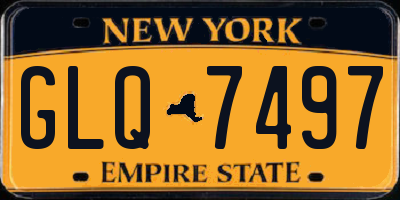 NY license plate GLQ7497