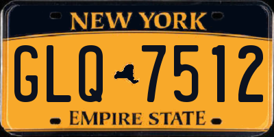 NY license plate GLQ7512