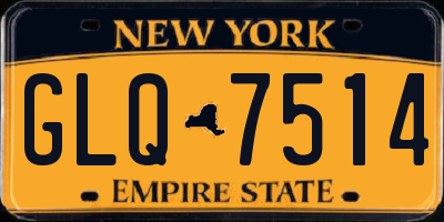 NY license plate GLQ7514