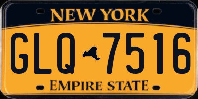 NY license plate GLQ7516