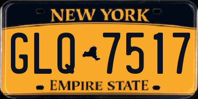 NY license plate GLQ7517