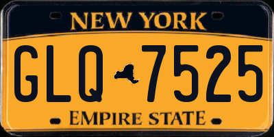 NY license plate GLQ7525