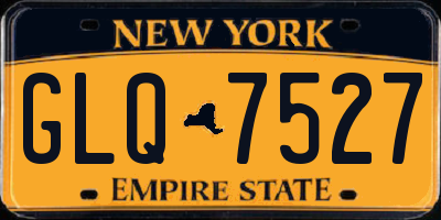 NY license plate GLQ7527
