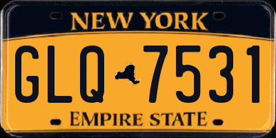NY license plate GLQ7531