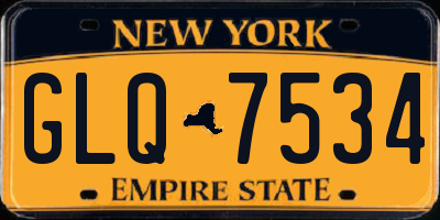NY license plate GLQ7534