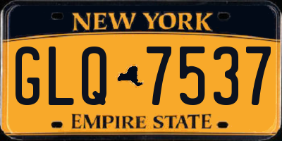 NY license plate GLQ7537