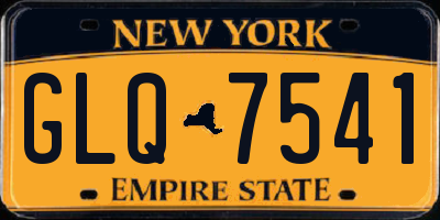 NY license plate GLQ7541