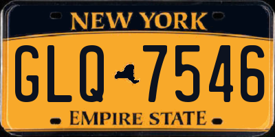 NY license plate GLQ7546