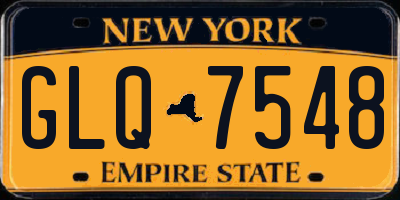 NY license plate GLQ7548
