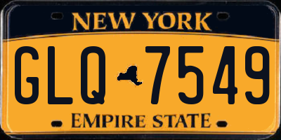 NY license plate GLQ7549