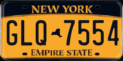 NY license plate GLQ7554