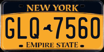 NY license plate GLQ7560