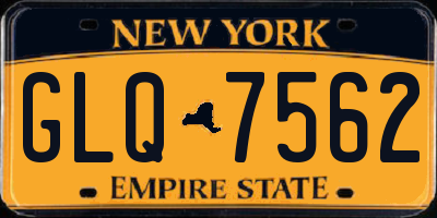 NY license plate GLQ7562