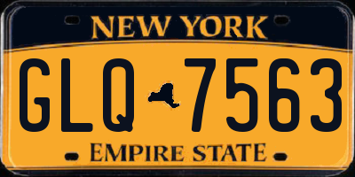 NY license plate GLQ7563