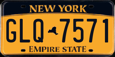 NY license plate GLQ7571
