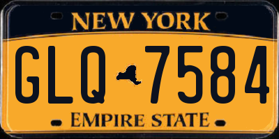 NY license plate GLQ7584