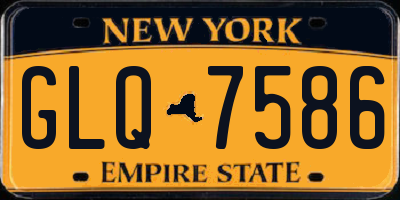 NY license plate GLQ7586