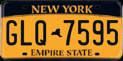 NY license plate GLQ7595