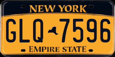 NY license plate GLQ7596