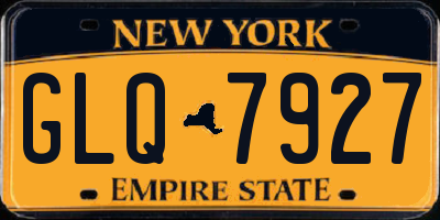 NY license plate GLQ7927