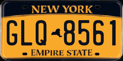 NY license plate GLQ8561