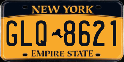 NY license plate GLQ8621