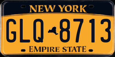 NY license plate GLQ8713
